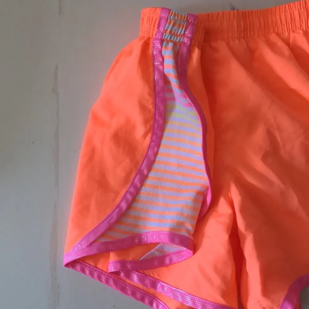 JUSTICE Neon Orange Casual Workout Sporty Shorts 12